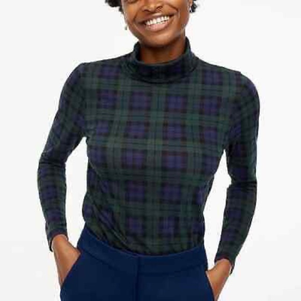Printed Tissue Turtleneck